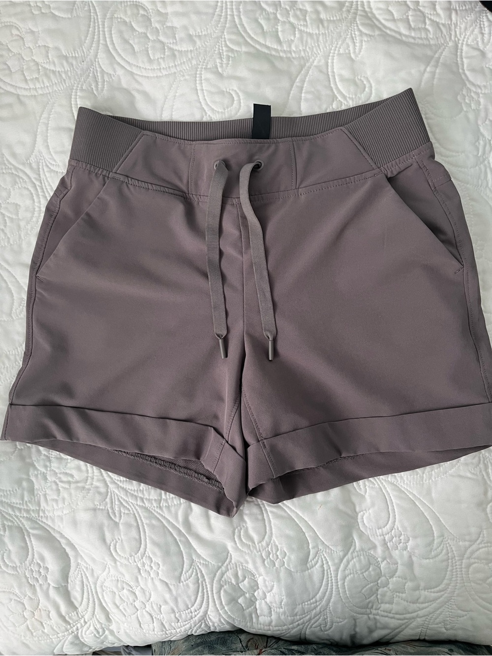 90 Degree By Reflex Mauve Athletic Drawstring Shorts
